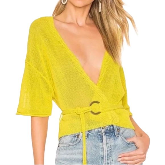 Free People Sweaters - Free People Cardigan Crop Sweater Oh Hello Yellow